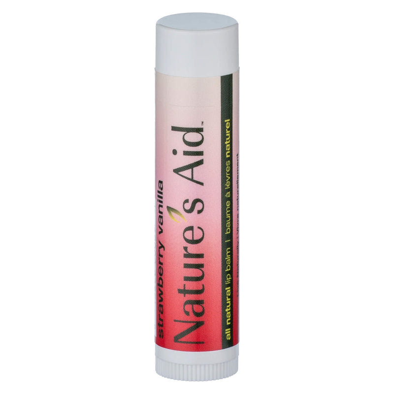 Tube of Nature's Aid True Natural Lip Balm Strawberry Vanilla