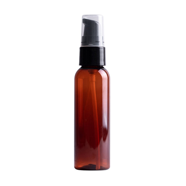Earth's Aromatique - Amber Plastic Bottle w/ Black Treatment Pump 2oz | Kolya Naturals, Canada