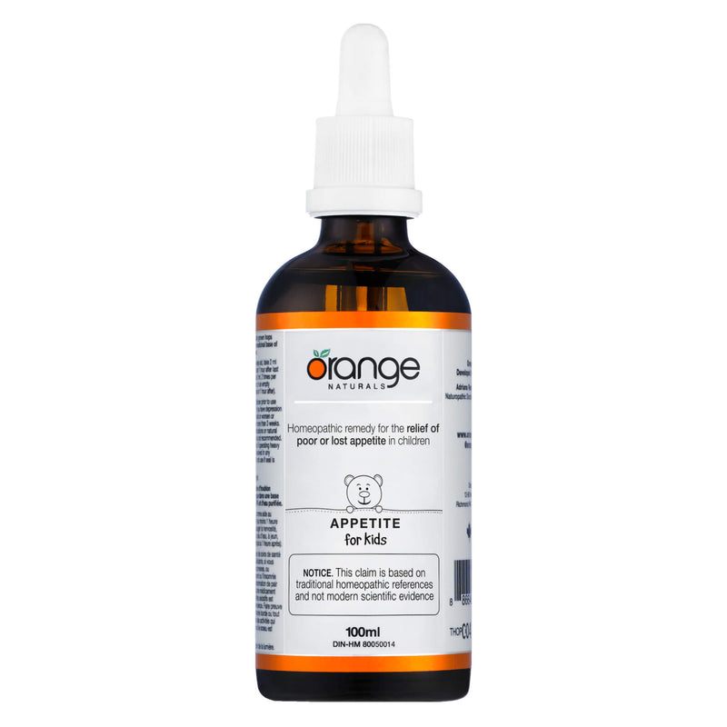 Dropper Bottle of Orange Naturals Appetite for Kids 100 Milliliters