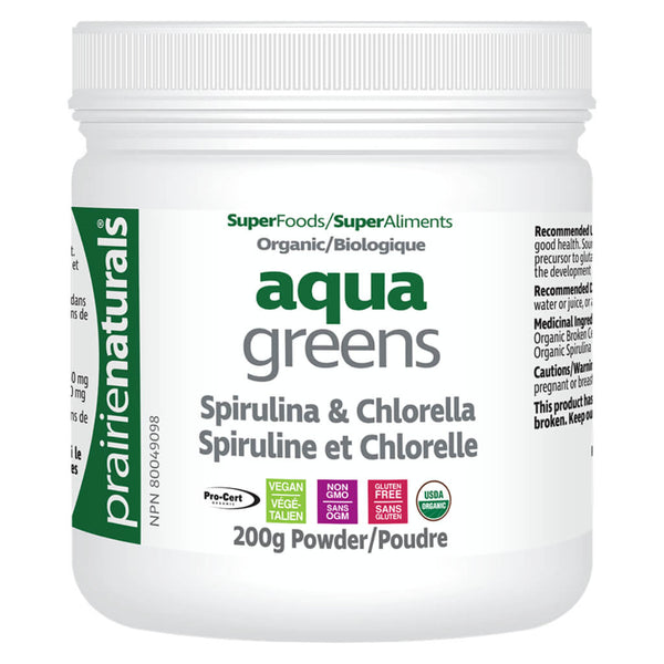 Container of Organic Aqua Greens 200 Grams