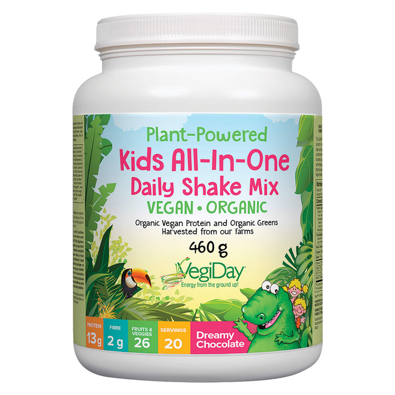 VegiDay KidsAllInOneDailyShakeMix VeganOrganic DreamyChocolate 20Servings