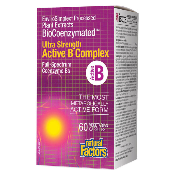 Box of BioCoenzymated™ Active B Complex Ultra Strength 60 Vegetarian Capsules