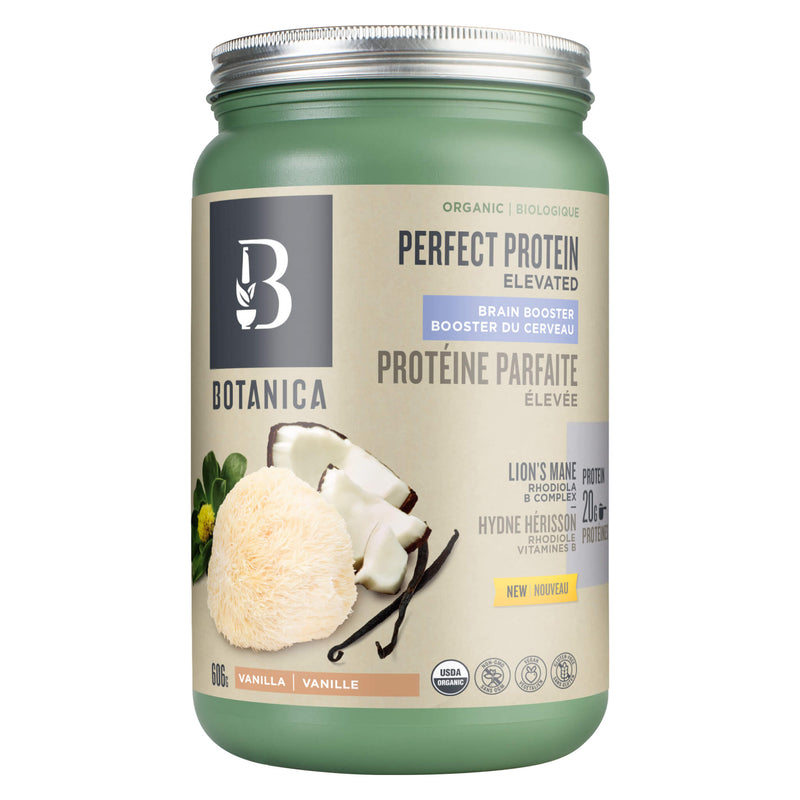 Container of Perfect Protein Elevated Brain Booster Vanilla 606 Grams