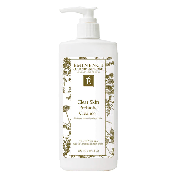 Pump Bottle of Eminence Clear Skin Probiotic Cleanser 250 Milliliters