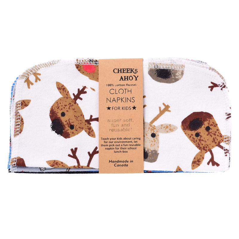 Cheeks Ahoy Cloth Napkins, Kids Assorted Seasonal Christmas