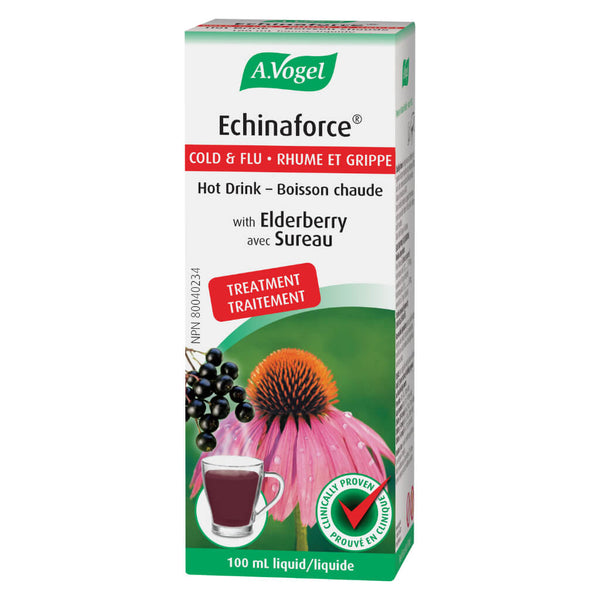 Box of A. Vogel Echinaforce Cold & Flu Extra Strength Hot Drink 100 mL