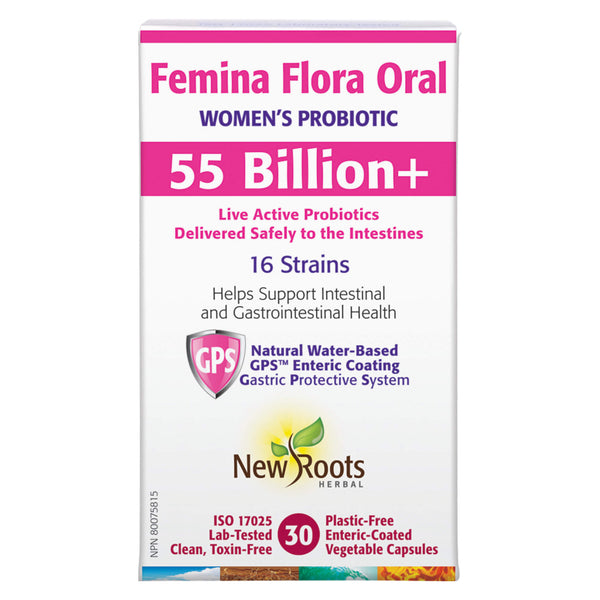 Box of New Roots Femina Flora Oral 30 Vegetable Capsules