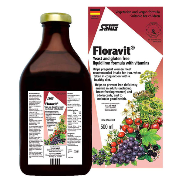 Floravit Yeast & Gluten Free Iron Formula with Vitamins (Bonus Shrink Pack)