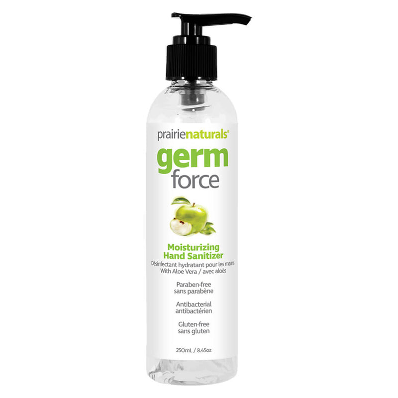 Pump Bottle of Prairie Naturals Germ-Force Hand Sanitizer 250 Milliliters