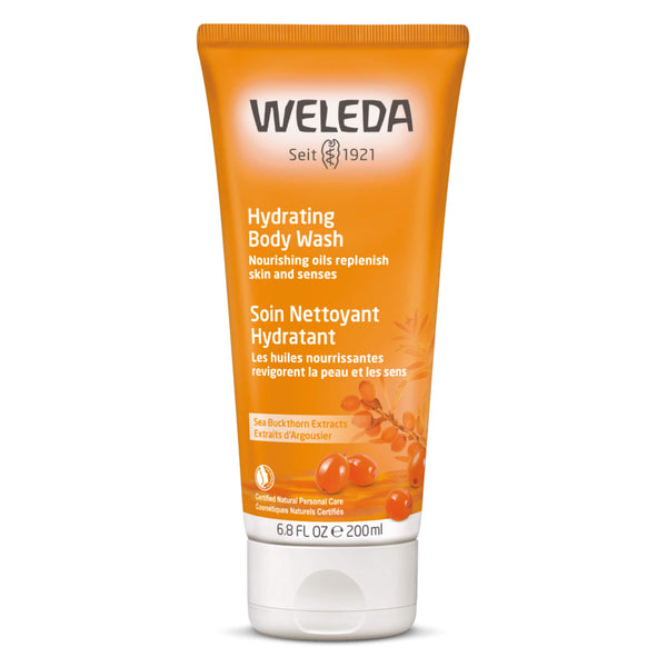 Bottle of Weleda Hydrating Body Wash - Sea Buckthorn 6.8 Ounces