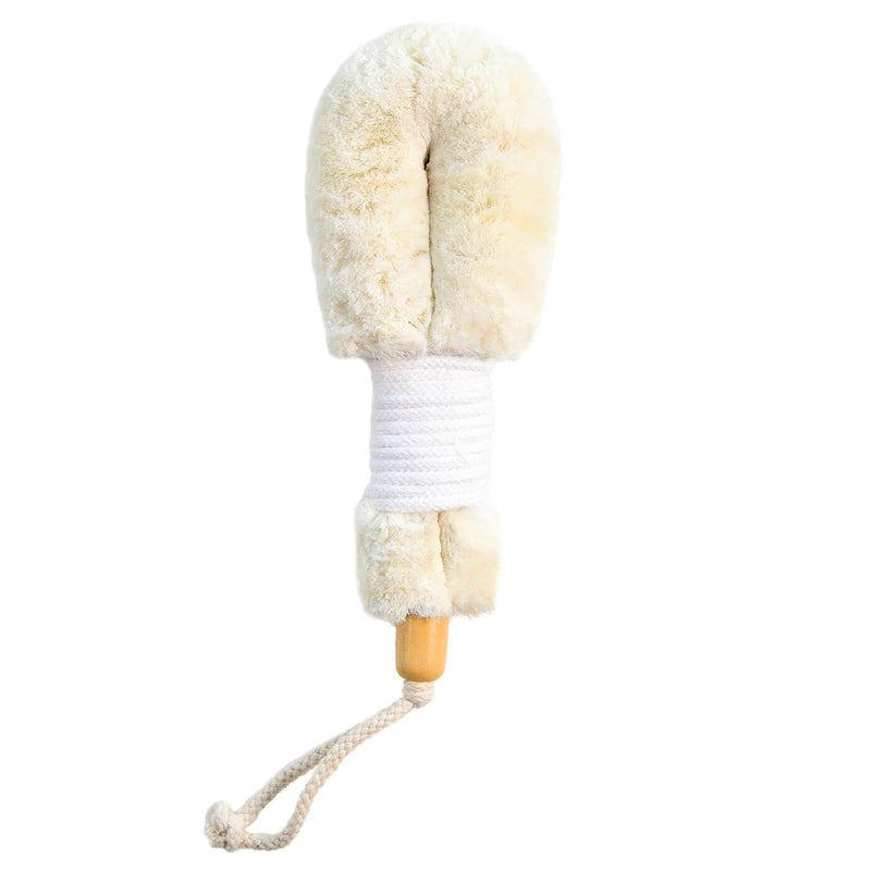 Merben Jute Body Brush with White Handle (Soft) 9"