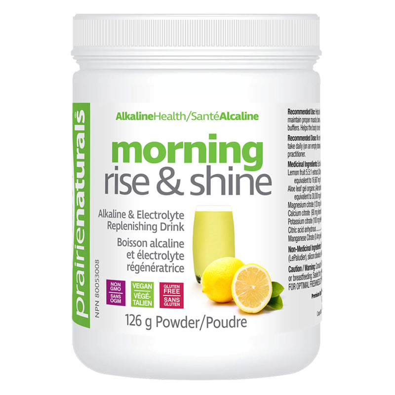 Tube of Prairie Naturals Morning Rise & Shine Drink 126 Grams