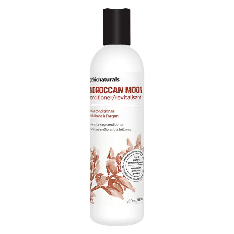 Bottle of Prairie Naturals Moroccan Moon Argan Conditioner 350 Milliliters