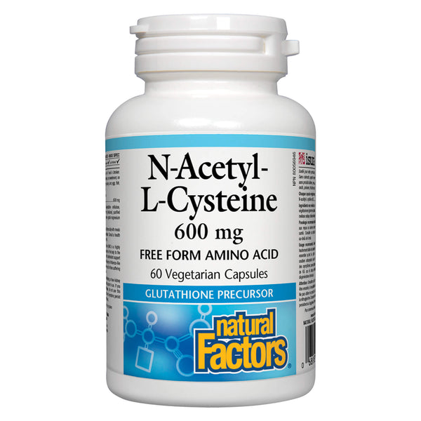 NaturalFactors N-Acetyl-L-Cysteine 600mg 60VegetarianCapsules