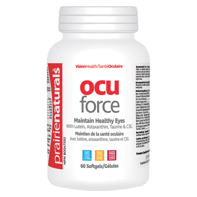 Bottle of Prairie Naturals Ocu Force 60 Softgels