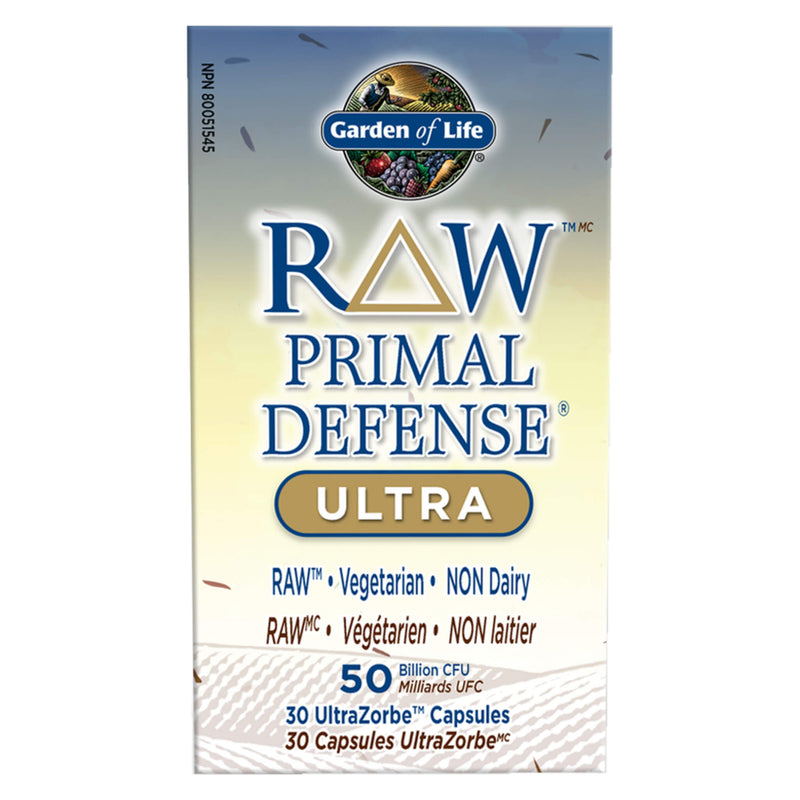 Box of Garden of Life RAW™ Primal Defense® Ultra 50 Billion 30 Capsules