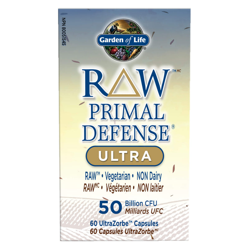 Box of Garden of Life RAW™ Primal Defense® Ultra 50 Billion 60 Capsules