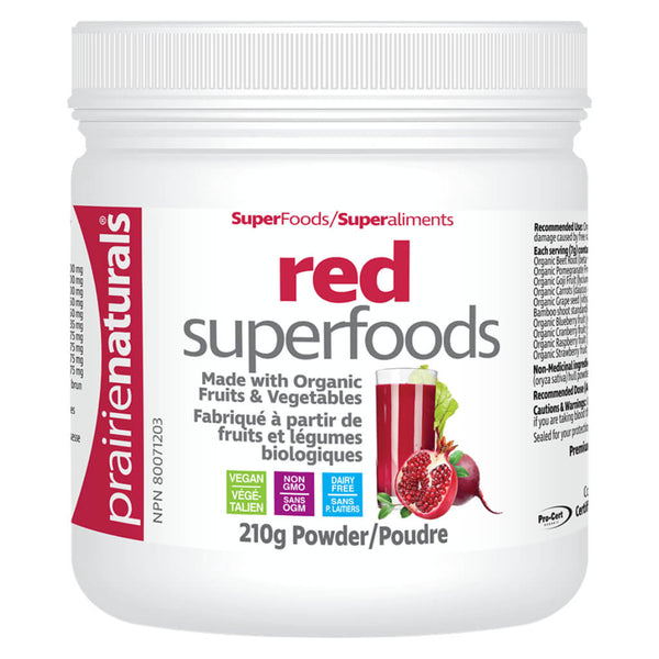 Container of Organic Red Superfoods Powder 210 Grams