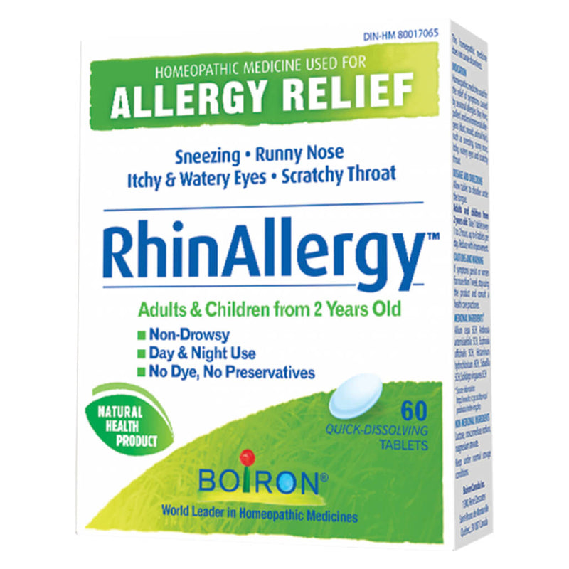 Box of Boiron Rhinallergy 60 Quick-Dissolving Tablets