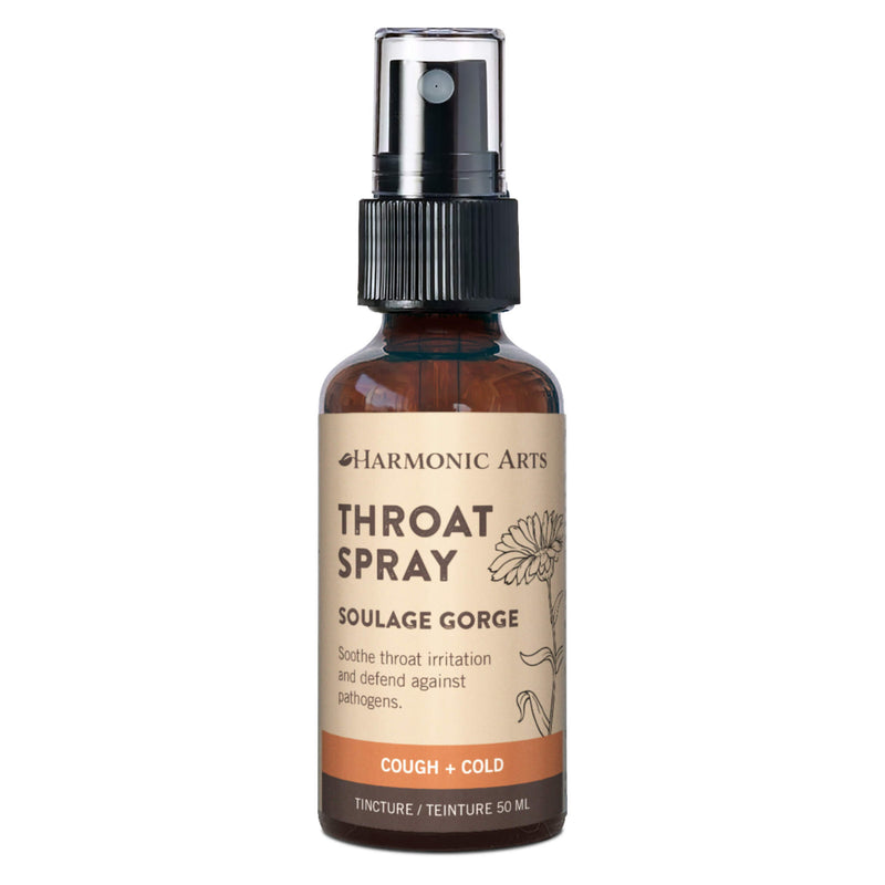 Spray Bottle of Harmonic Arts Throat Spray Tincture 50 Milliliters