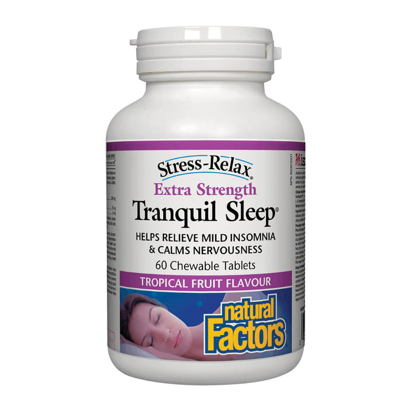 Stress-Relax® Tranquil Sleep Extra Strength Tropical Fruit Flavour 60 Chewable Tablets