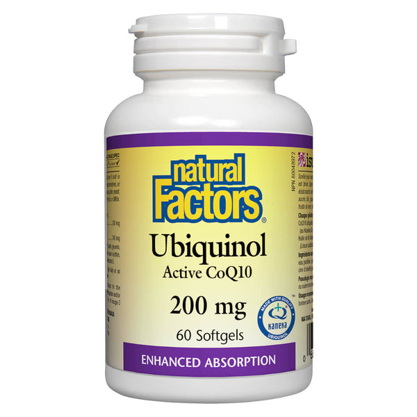 Bottle of Ubiquinol Active CoQ10 200 mg 60 Softgels