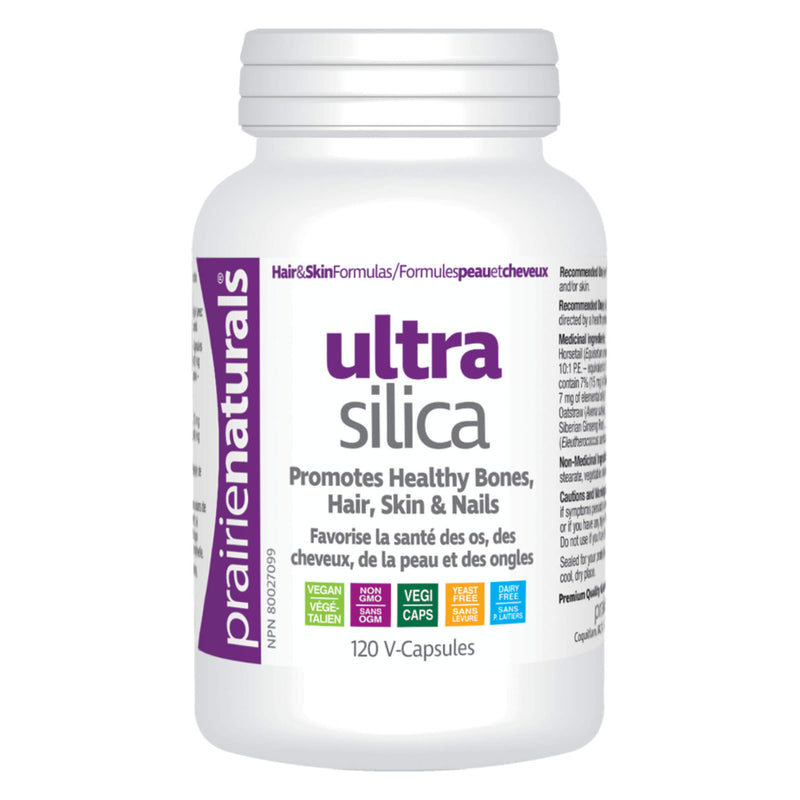 Bottle of Prairie Naturals Ultra-Silica 120 V-Capsules