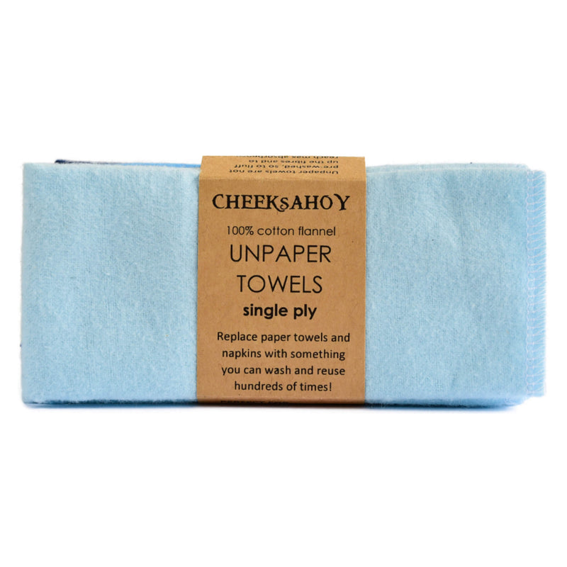 Cheeks Ahoy Unpaper Towel, Single Ply Assorted 8-Pack 