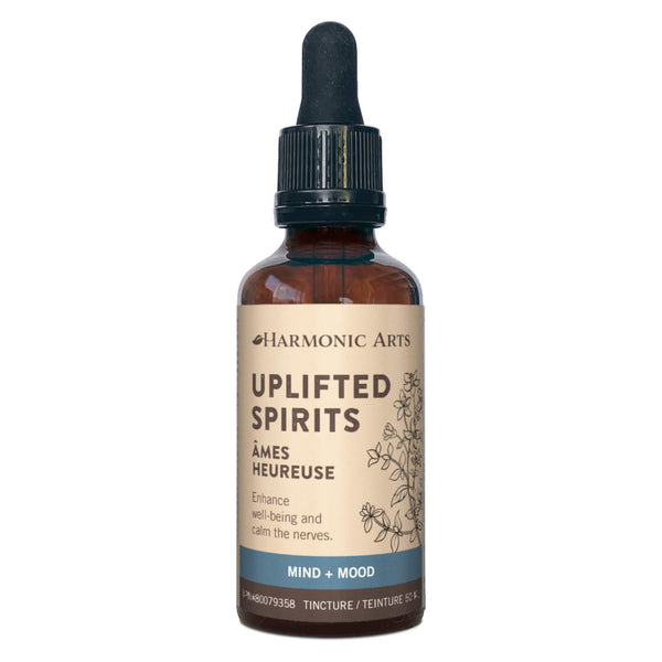 Dropper Bottle of Harmonic Arts Uplifted Spirits Tincture 50 Milliliters