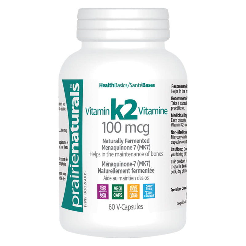 Bottle of Vitamin K2 100 mcg 60 Vegetable Capsules